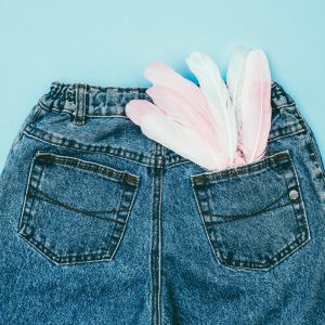 Blue Jeans Style. Minimal fashion Details